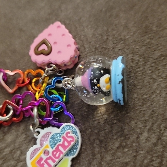 3/$30 CHARM IT Rainbow Heart Friends Kidcore Bracelet - Picture 5 of 8